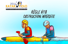 Kayak polo – règle n° 8 – Obstruction interdite