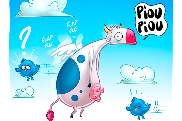 La vache qui twitte