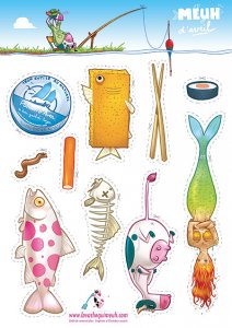 Création de divers poissons d'avril à imprimer et découper soi meme