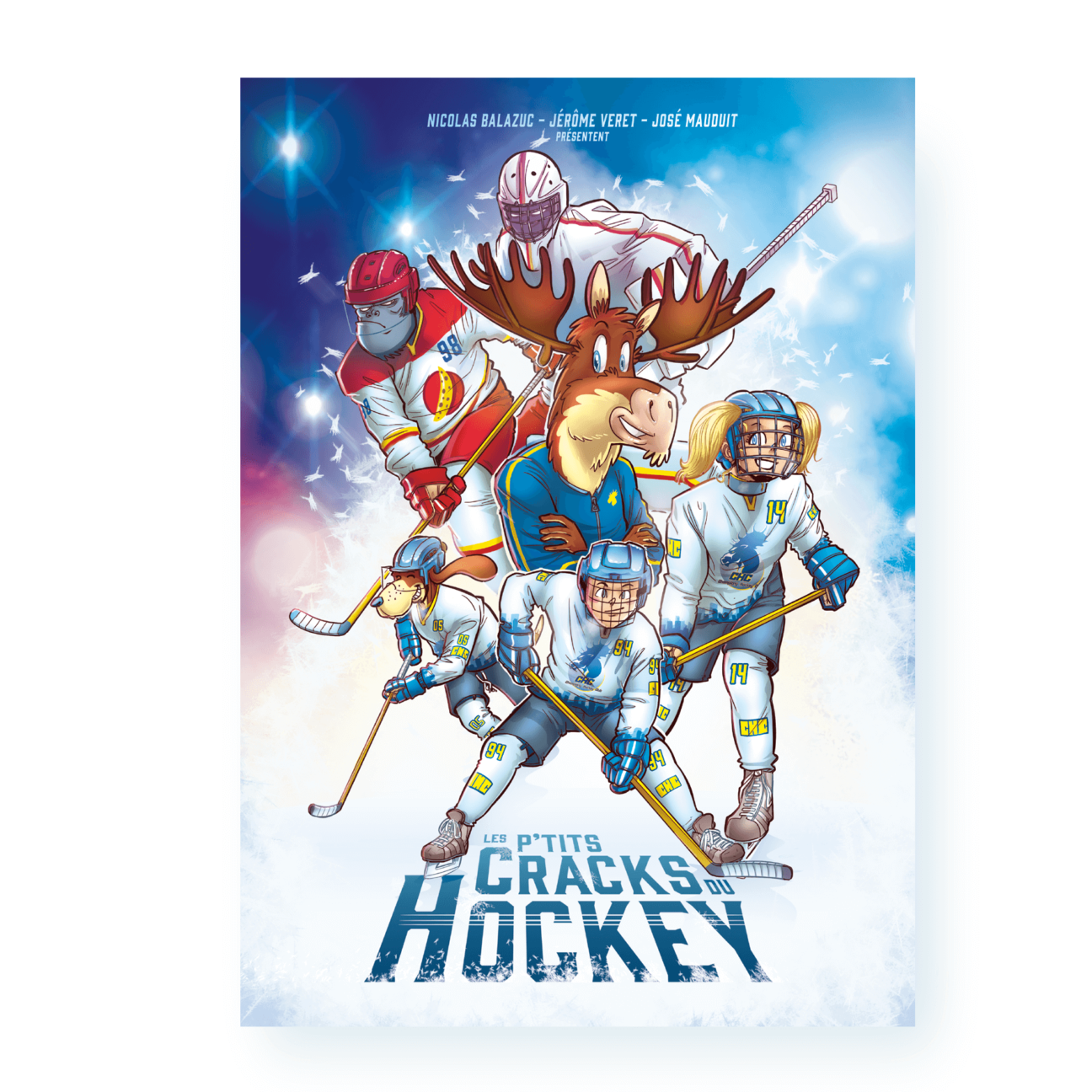 couverture de la bd « les p’tits cracks du hockey »
